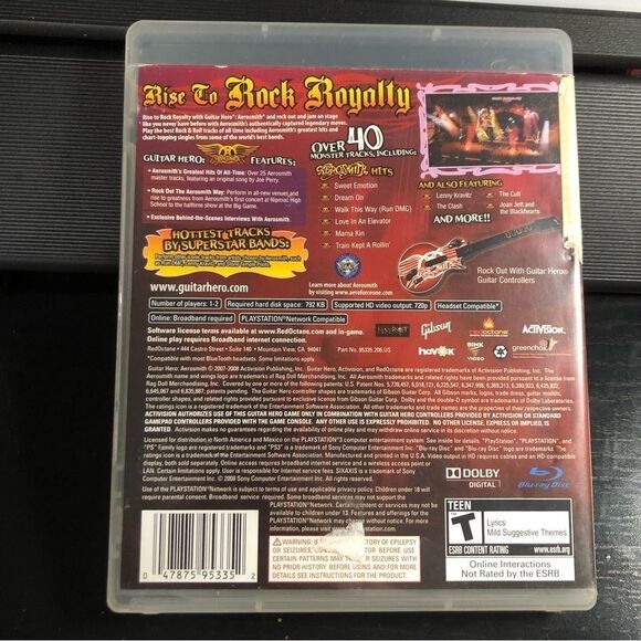 PlayStation 3 Guitar Hero Aerosmith Complete Video Game Disc & case - Picture 2 of 4